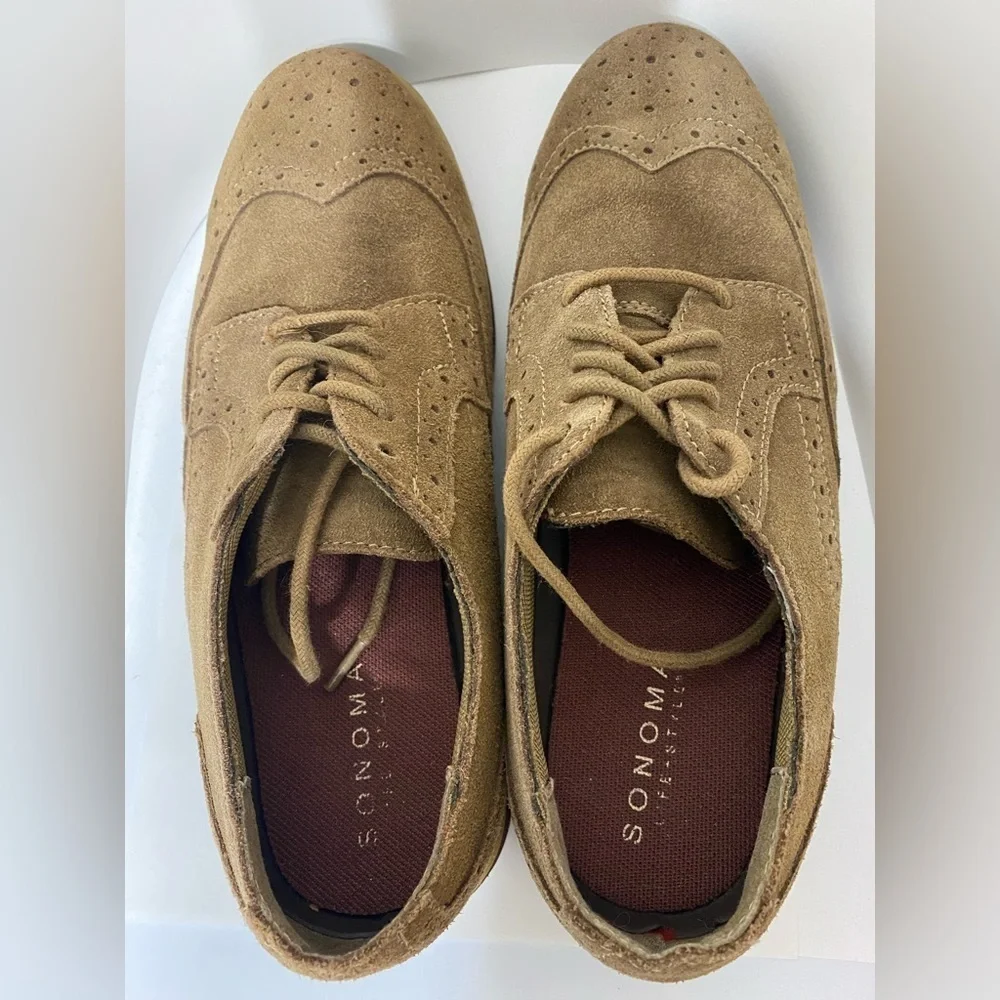 - Men Sonoma Sued Brown Shoes size 9.5